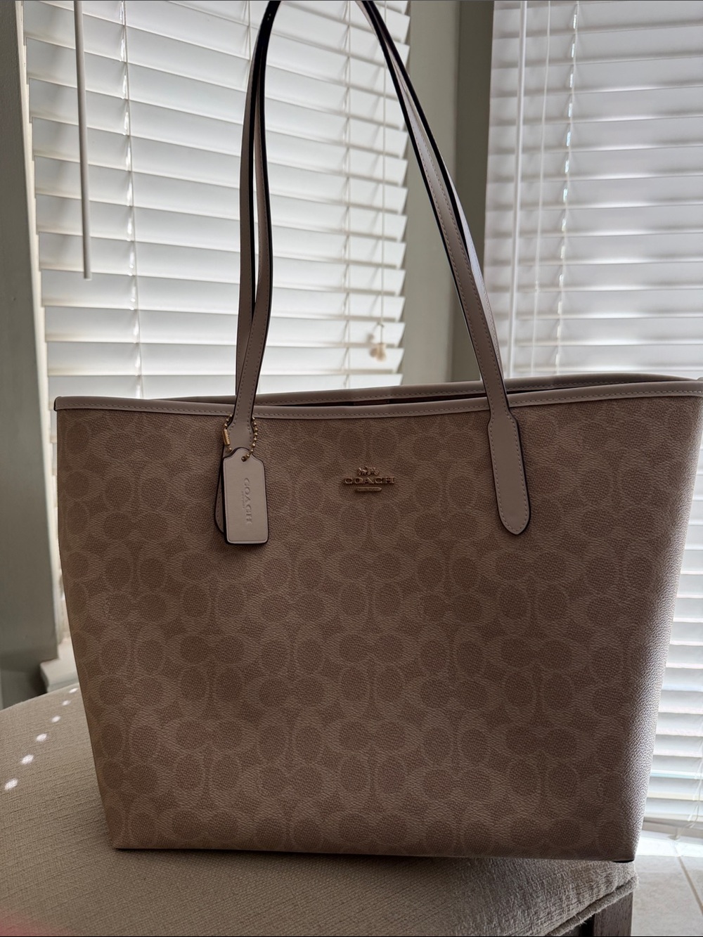 Coach Signature Logo City Tote Bag NEW WITH TAG